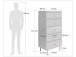 Kommode >Gudrun< in Grau - 70x141x46cm (BxHxT)