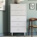 Kommode >Gudrun< in Grau - 70x141x46cm (BxHxT)