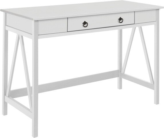Schreibtisch >Yrsa< in Weiß, Kiefer - 117x77x51cm (BxHxT)