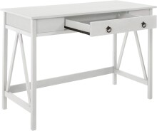 Schreibtisch >Yrsa< in Weiß, Kiefer - 117x77x51cm (BxHxT)