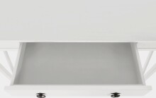 Schreibtisch >Yrsa< in Weiß, Kiefer - 117x77x51cm (BxHxT)