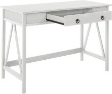 Schreibtisch >Yrsa< in Weiß, Kiefer - 117x77x51cm (BxHxT)