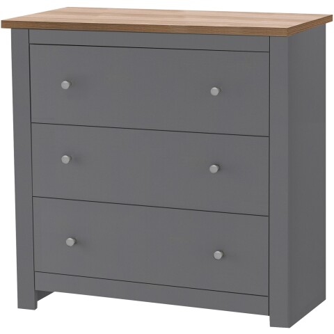 Kommode >Helmer< in Natur - 79x81x35cm (BxHxT)