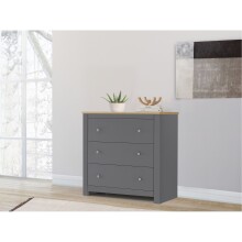 Kommode >Helmer< in Natur - 79x81x35cm (BxHxT)