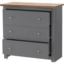 Kommode >Helmer< in Natur - 79x81x35cm (BxHxT)