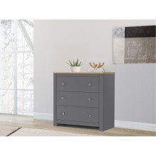 Kommode >Helmer< in Natur - 79x81x35cm (BxHxT)