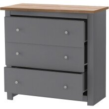 Kommode >Helmer< in Natur - 79x81x35cm (BxHxT)