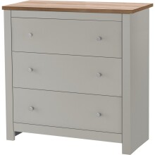 Kommode >Helmer< in Natur - 79x81x35cm (BxHxT)