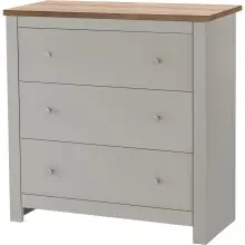 Kommode >Helmer< in Natur - 79x81x35cm (BxHxT)