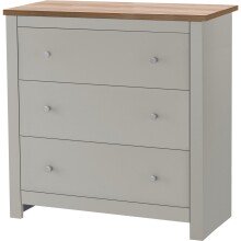 Kommode >Helmer< in Natur - 79x81x35cm (BxHxT)