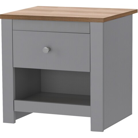 Nachtkommode >Helmer< in Natur - 45x46x35cm (BxHxT)