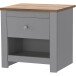 Nachtkommode >Helmer< in Natur - 45x46x35cm (BxHxT)