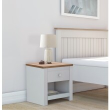 Nachtkommode >Helmer< in Natur - 45x46x35cm (BxHxT)