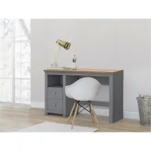Schreibtisch >Helmer< in Natur - 120x76x50cm (BxHxT)
