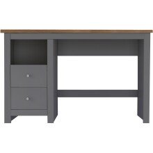 Schreibtisch >Helmer< in Natur - 120x76x50cm (BxHxT)