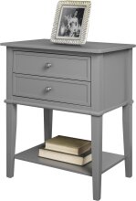 Beistelltisch >Ragnhild< in Grau, MDF/Farbe/Holz -...