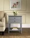 Beistelltisch >Ragnhild< in Grau, MDF/Farbe/Holz - 55x71x39cm (BxHxT)