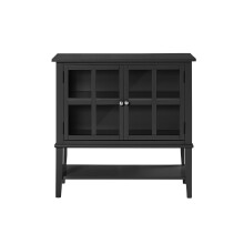Kommode >Ragnhild< in Schwarz, Glas, MDF, Farbe,...