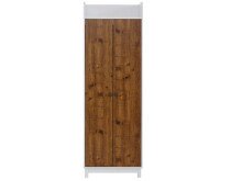 Kleiderschrank >Rebecka< in Weiß, MDF - 62x180x60cm (BxHxT)