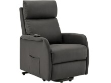 TV-Sessel >Toril< in Grau, Stoff - 66x156x89cm (BxHxT)