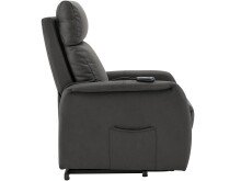 TV-Sessel >Toril< in Grau, Stoff - 66x156x89cm (BxHxT)