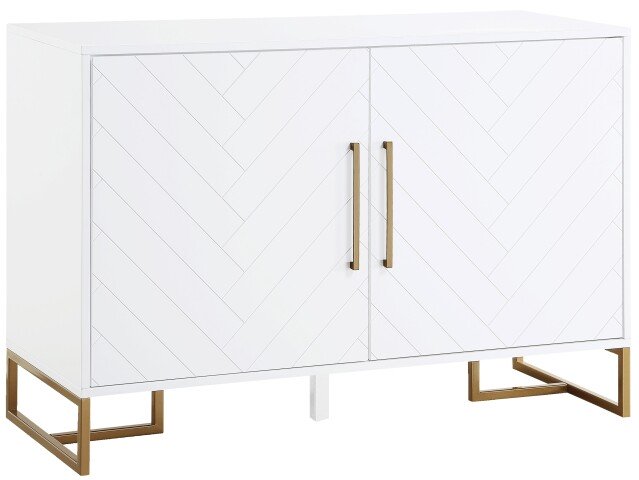 Kommode >Tiril< in Weiß, Metall,Farbe - 120x80x48cm (BxHxT)