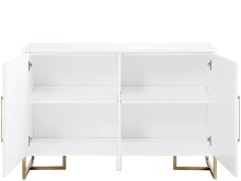 Kommode >Tiril< in Weiß, Metall,Farbe - 120x80x48cm (BxHxT)