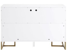 Kommode >Tiril< in Weiß, Metall,Farbe - 120x80x48cm (BxHxT)