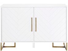 Kommode >Tiril< in Weiß, Metall,Farbe - 120x80x48cm (BxHxT)