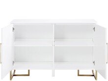 Kommode >Tiril< in Weiß, Metall,Farbe - 120x80x48cm (BxHxT)