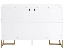 Kommode >Tiril< in Weiß, Metall,Farbe - 120x80x48cm (BxHxT)