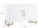Kommode >Tiril< in Weiß, Metall,Farbe - 120x80x48cm (BxHxT)