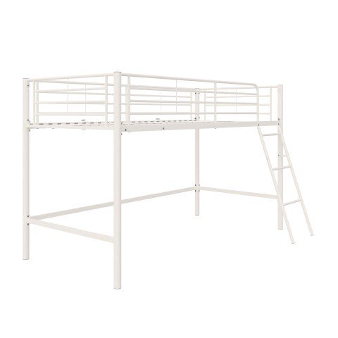 Hochbett >Tore< in Weiß, Metall - 207x129x130cm (BxHxT)