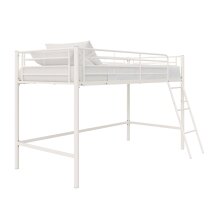 Hochbett >Tore< in Weiß, Metall - 207x129x130cm (BxHxT)