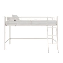 Hochbett >Tore< in Weiß, Metall - 207x129x130cm (BxHxT)
