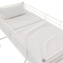 Hochbett >Tore< in Weiß, Metall - 207x129x130cm (BxHxT)