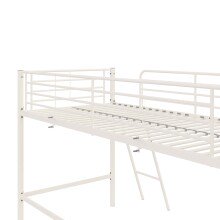 Hochbett >Tore< in Weiß, Metall - 207x129x130cm (BxHxT)