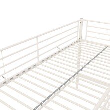 Hochbett >Tore< in Weiß, Metall - 207x129x130cm (BxHxT)