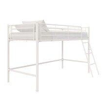 Hochbett >Tore< in Weiß, Metall - 207x129x130cm (BxHxT)