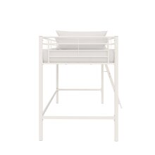 Hochbett >Tore< in Weiß, Metall - 207x129x130cm (BxHxT)