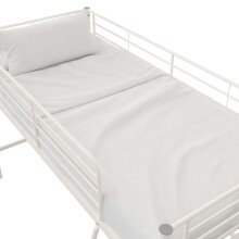 Hochbett >Tore< in Weiß, Metall - 207x129x130cm (BxHxT)