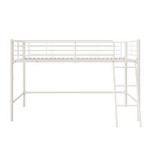 Hochbett >Tore< in Weiß, Metall - 207x129x130cm (BxHxT)