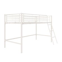 Hochbett >Tore< in Weiß, Metall -...