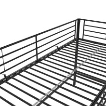 Hochbett >Tore< in Schwarz, Metall - 207x129x130cm (BxHxT)