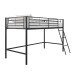 Hochbett >Tore< in Schwarz, Metall - 207x129x130cm (BxHxT)