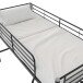 Hochbett >Tore< in Schwarz, Metall - 207x129x130cm (BxHxT)