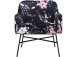Stuhl >Kaj< in Blau, Samt/Metall - 64x76x62cm (BxHxT)