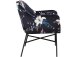 Stuhl >Kaj< in Blau, Samt/Metall - 64x76x62cm (BxHxT)