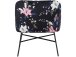 Stuhl >Kaj< in Blau, Samt/Metall - 64x76x62cm (BxHxT)
