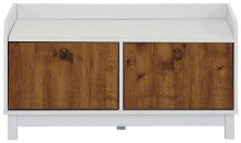 Sitzbank >Rebecka< in Weiß, MDF - 92x46x45cm (BxHxT)